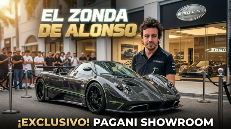 Fernando Alonso con Pagani Zonda Verde Diamante en Mónaco