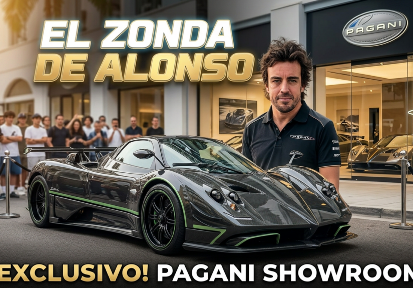 Fernando Alonso con Pagani Zonda Verde Diamante en Mónaco